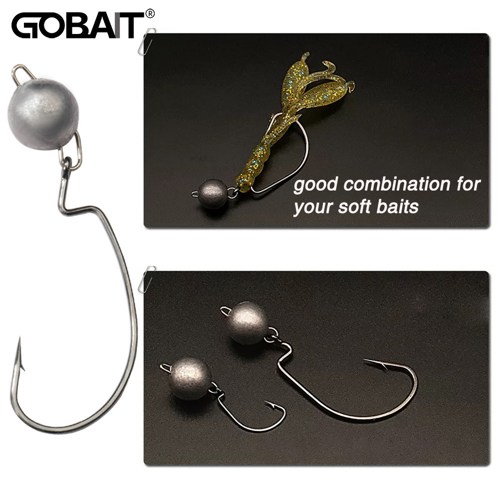 Fishing Hook Weedless - 5 adet Metal Jig Kafa Solucan