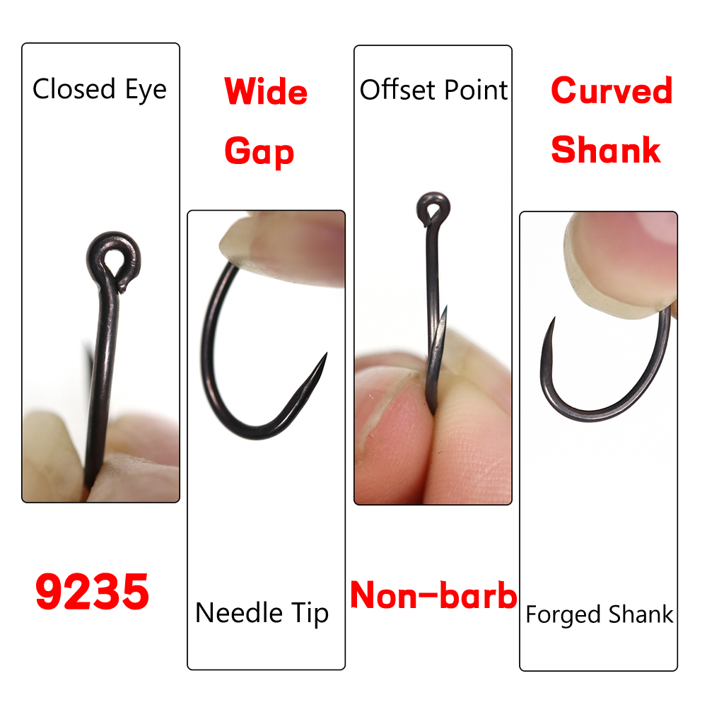 50 adet mat siyah sazan balıkç - Fishing Hook Barbless incelemesi ve fiyatı